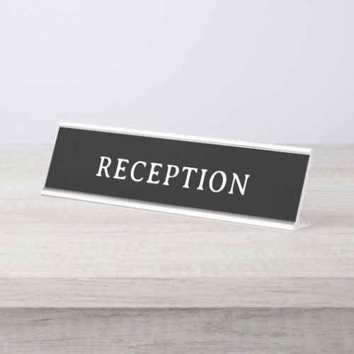RECEPTION | Professional Modern Desk Name Plate