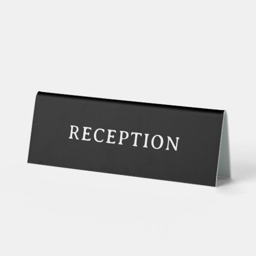 RECEPTION | Professional Modern Table Tent Sign