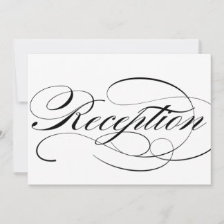 Reception sign for wedding in beautiful script