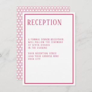 Reception Simple Modern Bold Hexagon Geometric Invitation