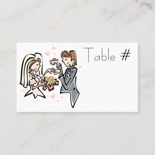 Reception Table Number Cards Business Card Template
