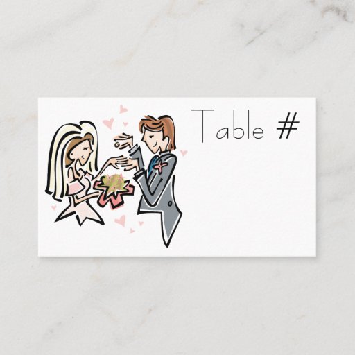 Customizable Reception Table Number Cards Business Card Template
