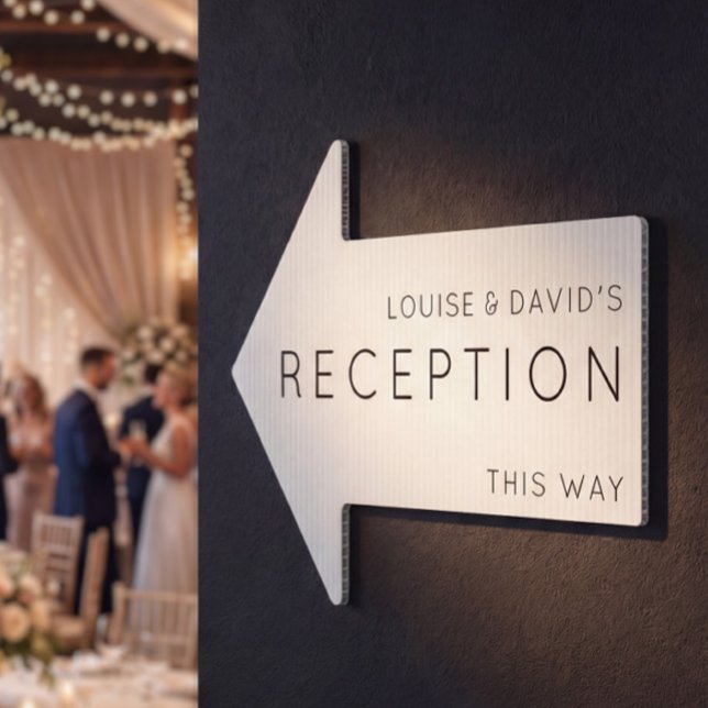 Reception This Way Arrow Minimalistic Yard Sign (Creator Uploaded)