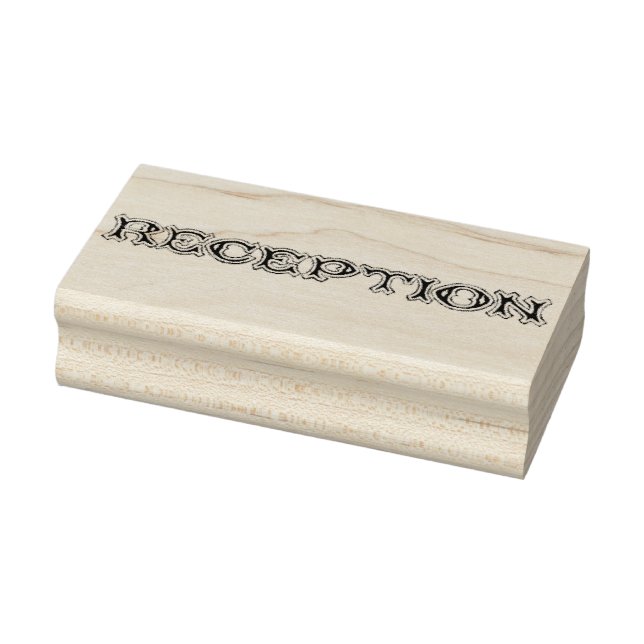 Reception Vintage Typography Rubber Art Stamp (Stamp)