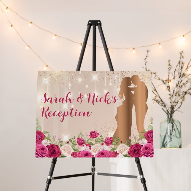 Reception welcome sign as Indian Reception sign (In Situ (Stand))