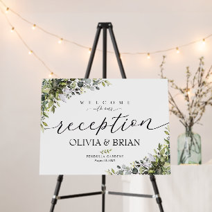Reception Welcome Sign, Wedding reception sign, We Foam Board