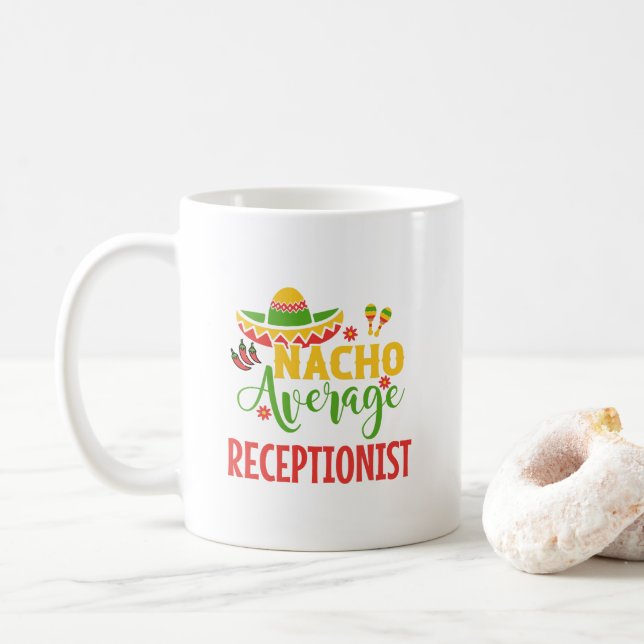 Receptionist Front Desk Office Vet Medical Coffee Mug (With Donut)