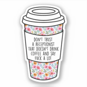 Receptionist, Funny Gift For Receptionist Sticker