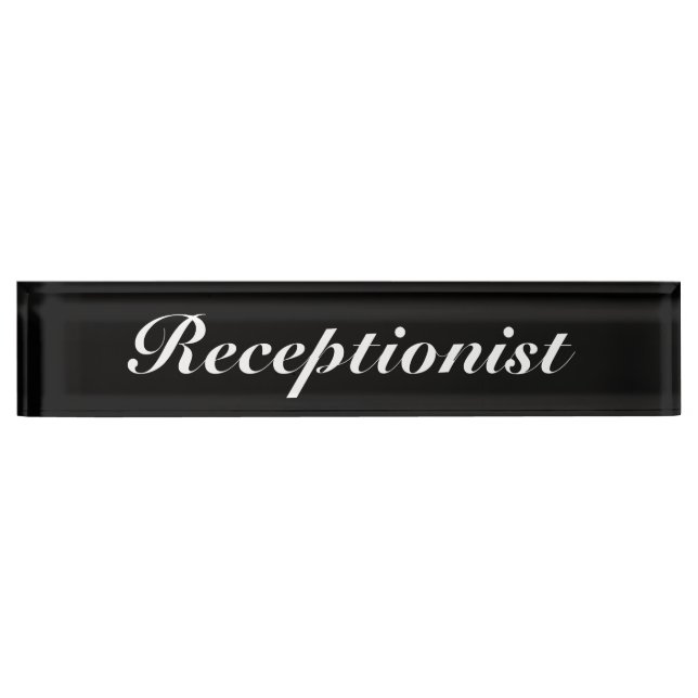 Receptionist Name Plate (Front)
