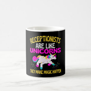 Receptionist Unicorn , Magical Unicorn Reception Coffee Mug