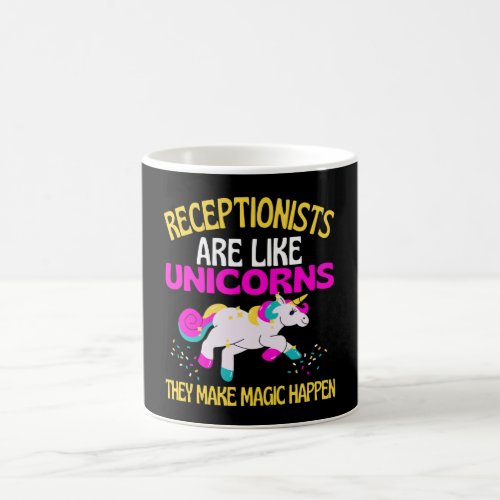 Receptionist Unicorn  Magical Unicorn Reception Coffee Mug