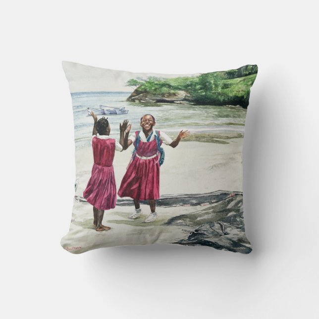 Recess at the Bay 2002 Throw Pillow (Front)