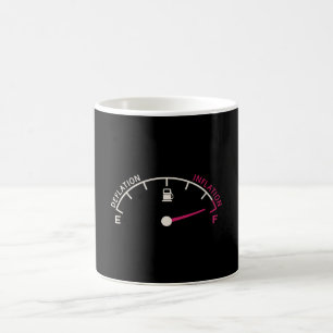 Recession Deflation Fuel gauge Coffee Mug