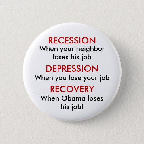 Recession Depression Recovery Button