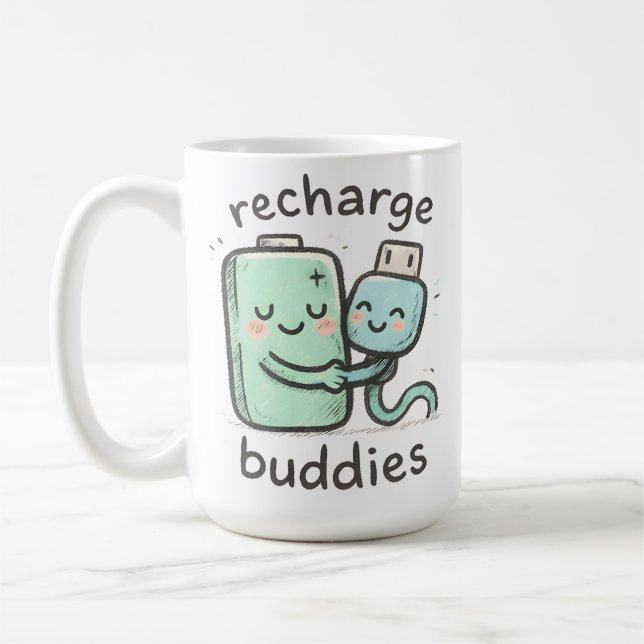 Recharge Buddies Coffee Mug (Left)