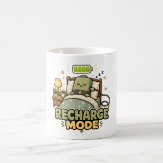 Recharge Mode | Sleepy Battery Cozy Minimalist Coffee Mug