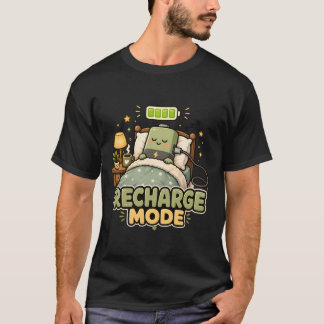 Recharge Mode | Sleepy Battery Cozy Minimalist T-Shirt