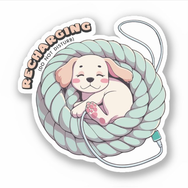 Recharging Do Not Disturb – Self Care Custum-Cut Sticker (Front)