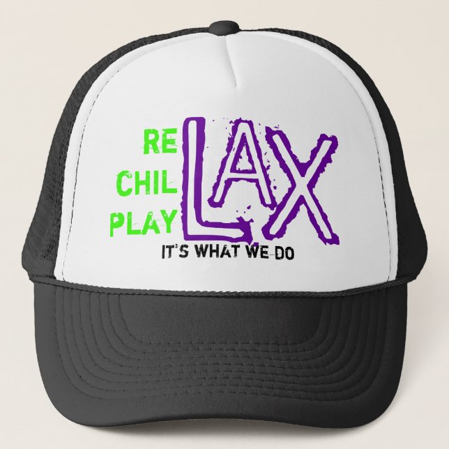 rechillplay lax trucker hat (Front)