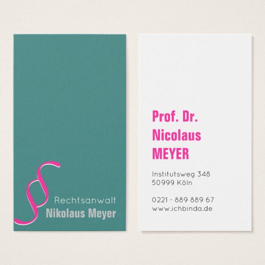 Rechtsanwalt Visitenkarten (Front & Back)