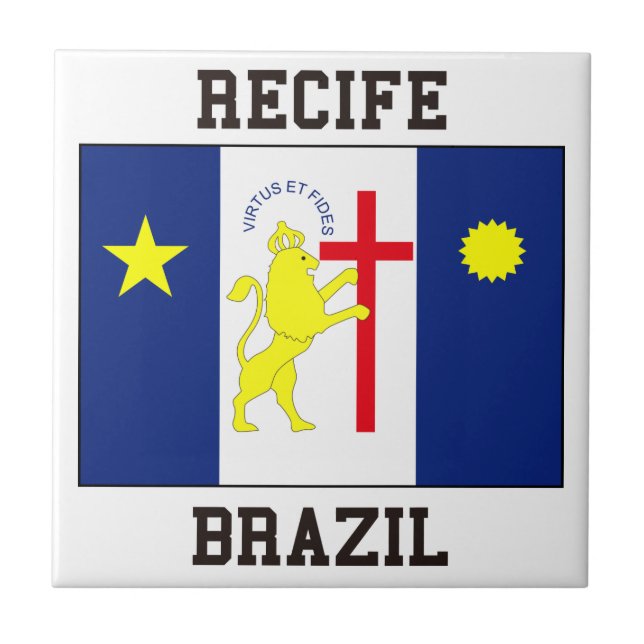 Recife Brazil Ceramic Tile (Front)