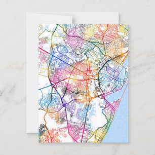 Recife Brazil City Map Postcard