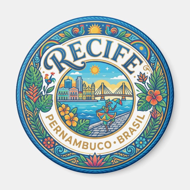 Recife Brazil Magnet (Front)