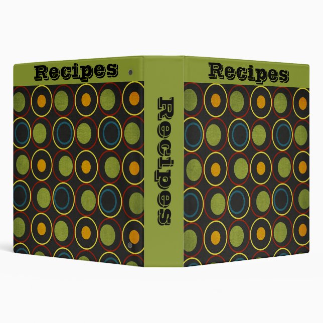 Recipe Albums- Chic Mod- Red- Binder (Background)