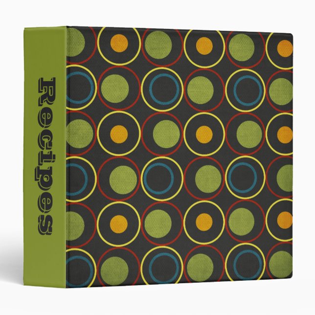 Recipe Albums- Chic Mod- Red- Binder (Front/Spine)