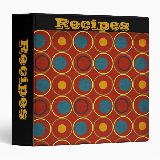Recipe Albums- Chic Mod- Red- Binder (Front/Spine)