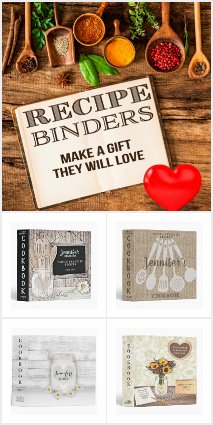 Recipe Binders for Chefs, Bakers, Bridal Showers, Holidays...