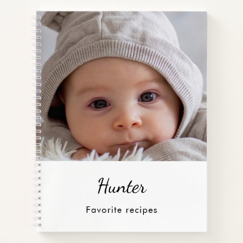 Recipe baby food meal photo name notebook