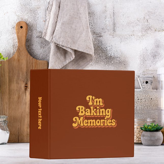 Recipe Baking Memories Brown Orange 3 Ring Binder (Creator Uploaded)