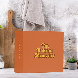 Recipe Baking Memories Orange 3 Ring Binder