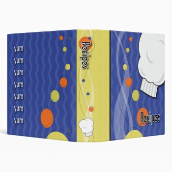 Recipe Binder 1.5" by lovescolor at Zazzle