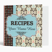 Recipe Binder and Organizer Personalized Monogram (Front/Inside)