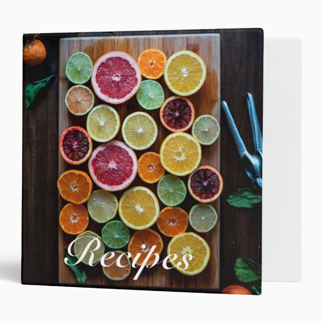 Recipe Binder - Beautiful Oranges (Front/Inside)