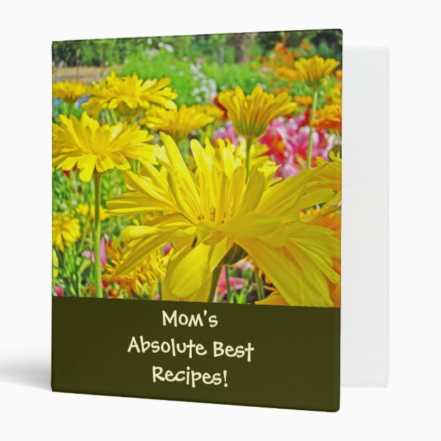 Recipe Binder Book Mom's Abosolute Best Recipes! (Front/Inside)