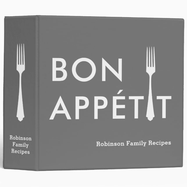 Recipe Binder Family Cookbook personalize template (Front/Spine)