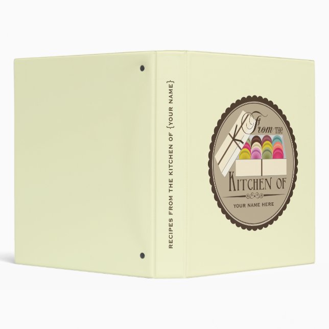 Recipe Binder - One Dozen French Macarons (Background)