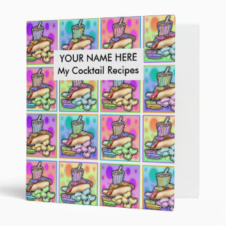 Recipe Binder - Pop Art Hot Dog with Chips and a D