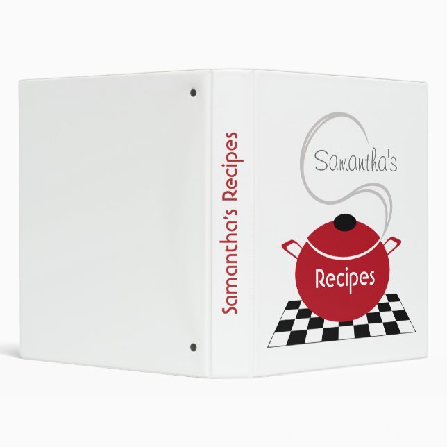 Recipe Binder - Red Cooking Pot (Background)
