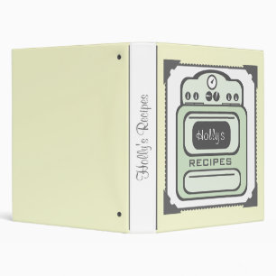 Recipe Binder - Retro Green Stove
