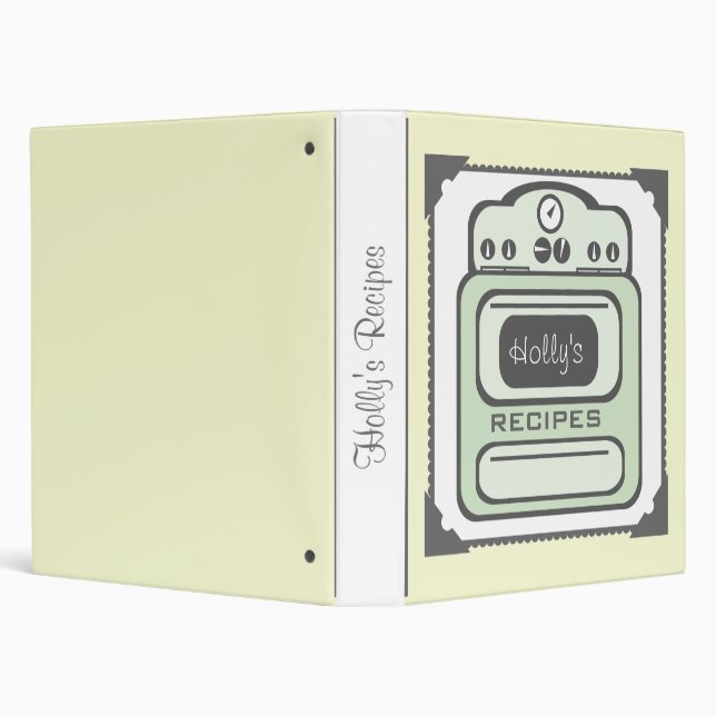 Recipe Binder - Retro Green Stove (Background)