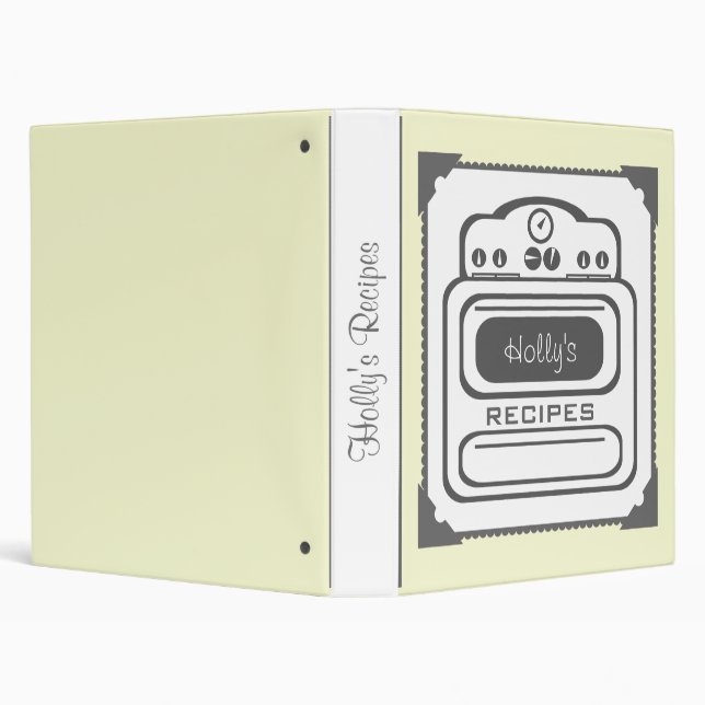 Recipe Binder - Retro White Stove (Background)