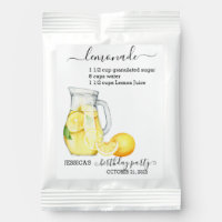 Recipe Birthday Lemonade Drink Favor Lemon