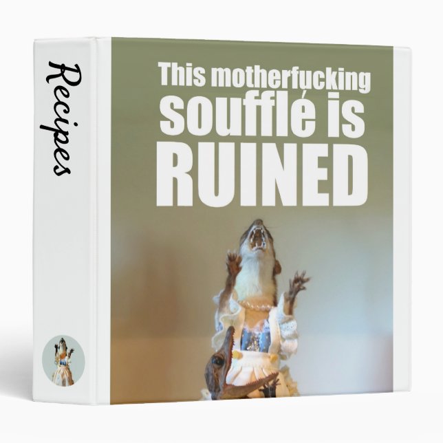 Recipe book 3 ring binder (Front/Spine)