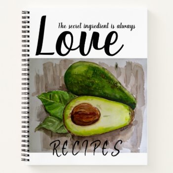 Recipe Book Avocado Art Design by KariAnapol at Zazzle
