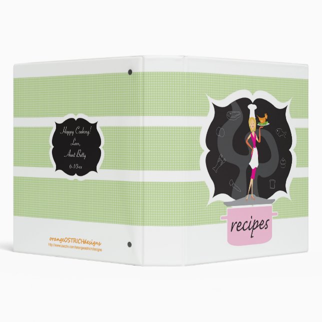 Recipe Book - Cooking Diva 3 Ring Binder (Background)