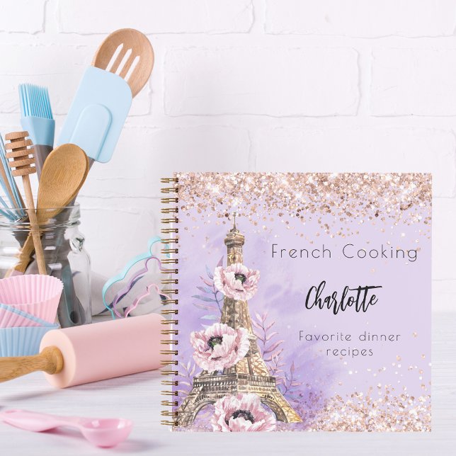 Recipe book french cooking violet rose Paris (Creator Uploaded)